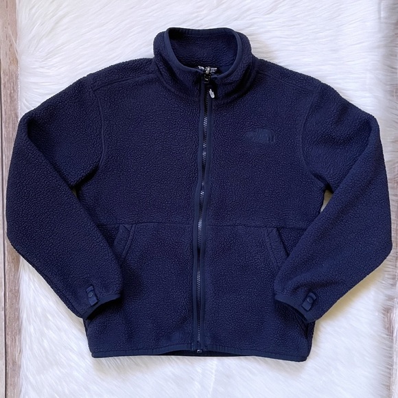 The North Face Boys’ Sherpa Fleece Navy Jacket - Picture 2 of 12